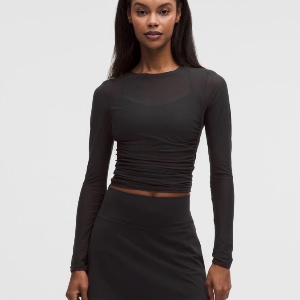 Lululemon Mesh Ruched Long-Sleeve Shirt